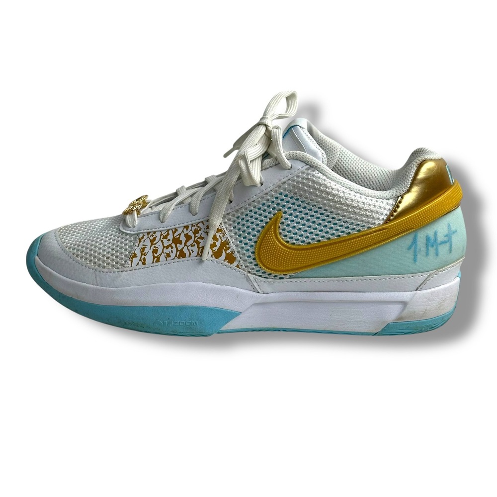 Nike Ja 1 Midnight Series White Gold Light‎ Blue Basketball Shoes FV1281-100